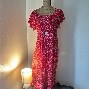 SHEIN Red Asymmetrical Dress